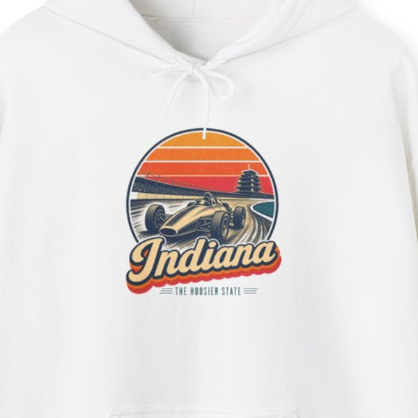 Indiana Vintage Open Wheel Race Car Hoodie