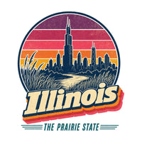 Illinois Retro Sunset Tee