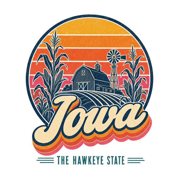 Iowa Retro Sunset Tee