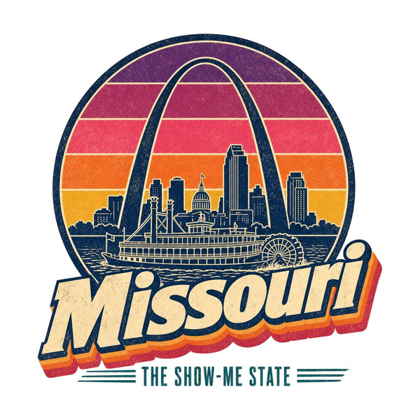 Missouri Retro Sunset Tee