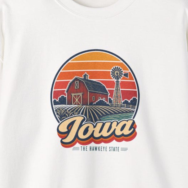Iowa Red Barn And Windmill Sweatshirt