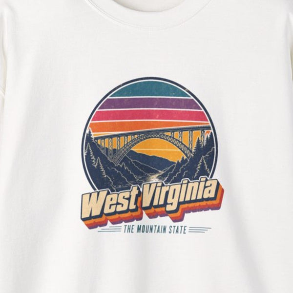 West Virginia Retro Sunset Sweatshirt