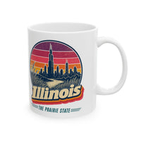 Illinois Retro Sunset Mug