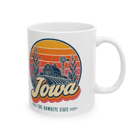 Iowa Retro Sunset Mug