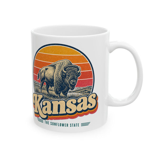Kansas Buffalo On Prairie Mug
