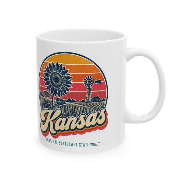 Kansas Retro Sunset Mug