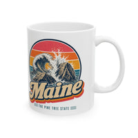 Maine Crashing Surf On Granite Mug