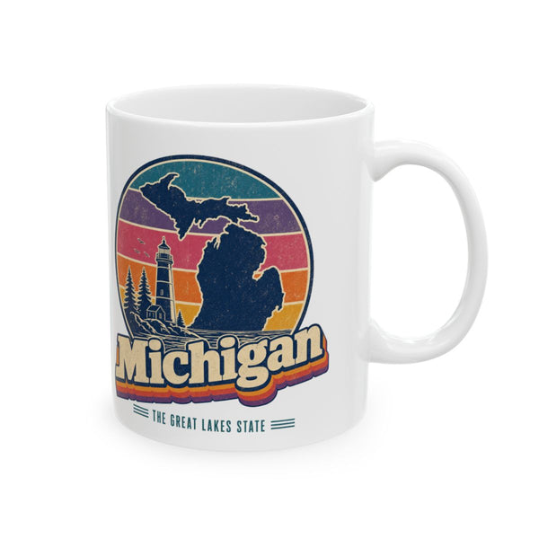 Michigan Retro Sunset Mug