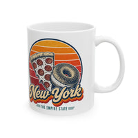 New York Pizza Slice And Bagel Mug