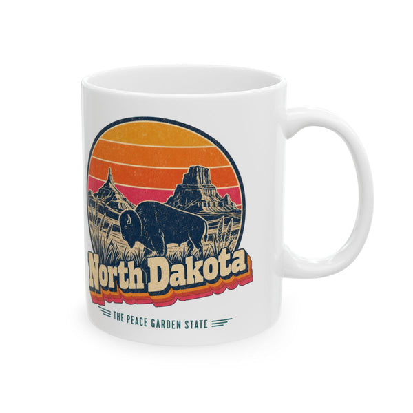 North Dakota Retro Sunset Mug