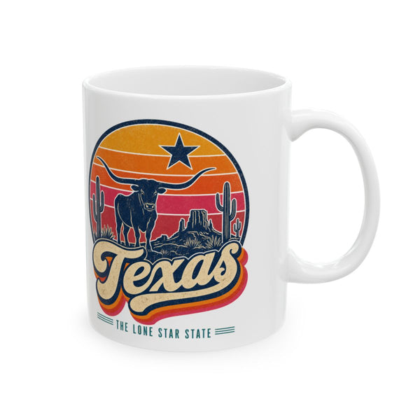 Texas retro mug with handle