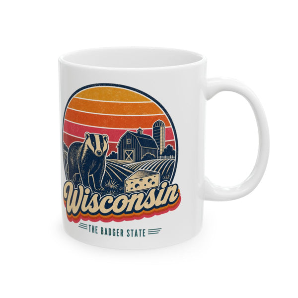 Wisconsin Retro Sunset Mug
