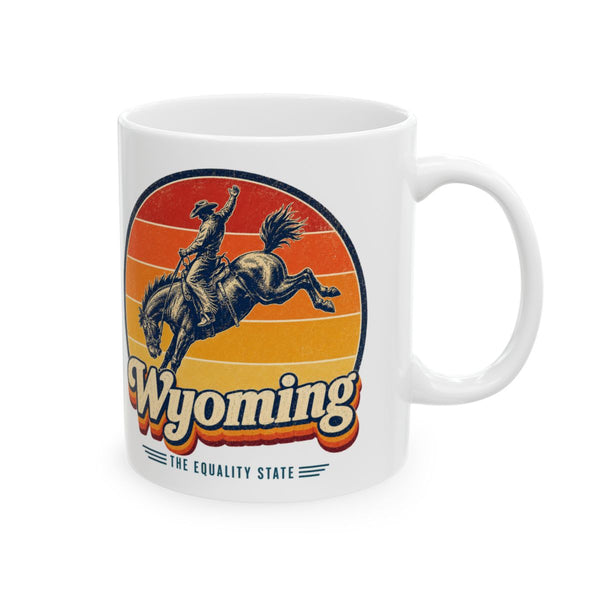 Wyoming Bucking Bronco Cowboy Mug