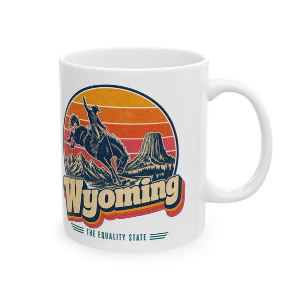 Wyoming retro mug